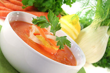 Image showing Carrot soup