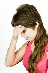 Image showing headache girl