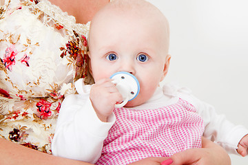 Image showing infant with a pacifier