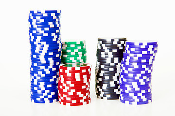 Image showing stack of poker chips