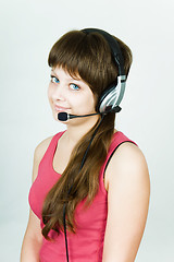 Image showing girl in headphones
