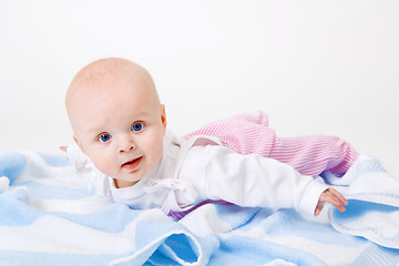 Image showing baby on a towel