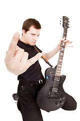 Image showing formidable guitarist
