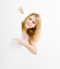 Image showing girl with a poster