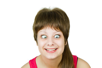 Image showing Girl with insane eyes