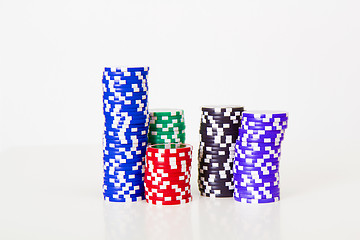 Image showing stack of poker chips