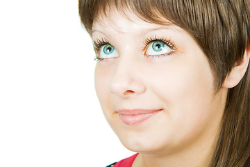 Image showing portrait of a beautiful blue-eyed girl