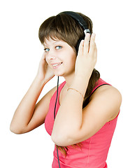 Image showing teenager in the headphones