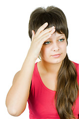 Image showing headache girl