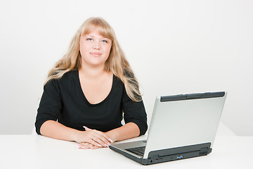 Image showing blonde in office