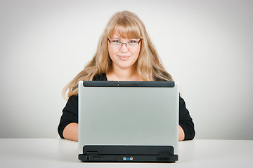 Image showing girl with laptop