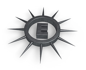 Image showing spiky letter e