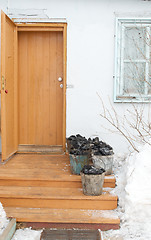 Image showing Buckets of coal for heating stove