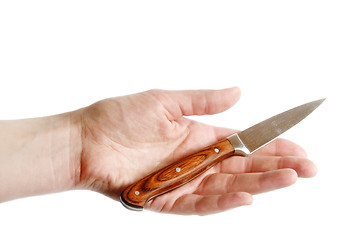 Image showing Pearing Knife in Hand