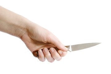 Image showing Pearing Knife in Hand