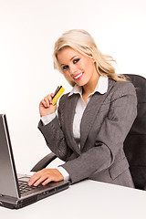 Image showing  sexy business woman 