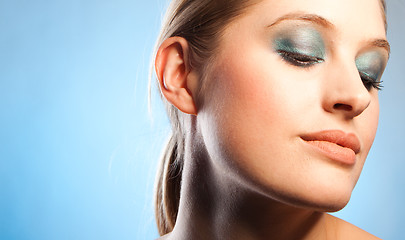 Image showing blue makeup
