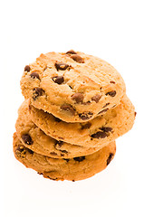 Image showing Chocolate Chip Cookies isolated on the white