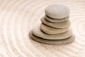 Image showing Zen. Stone and sand 