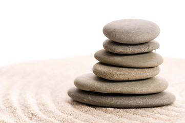 Image showing Zen. Stone and sand 