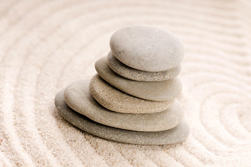 Image showing Zen. Stone and sand 