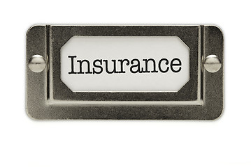 Image showing Insurance File Drawer Label