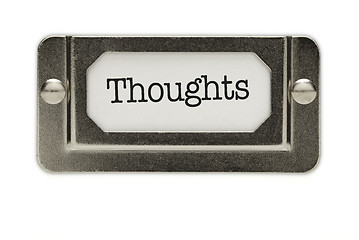 Image showing Thoughts File Drawer Label