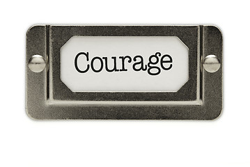 Image showing Courage File Drawer Label