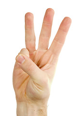 Image showing Three Fingers Isolated