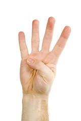 Image showing Four Fingers Isolated