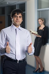 Image showing Businessman With Thumbs Up