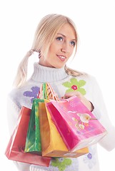 Image showing Shopping girl