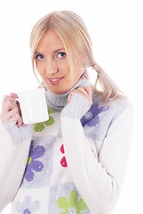 Image showing Girl with cup of coffee