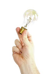 Image showing Hand with Light Bulb