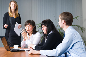 Image showing Woman making a business presentation