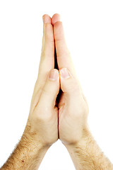 Image showing Praying Hands Isolated