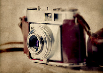 Image showing Old fashioned photography camera