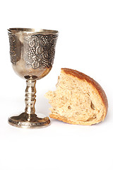 Image showing Wine and breadn 
