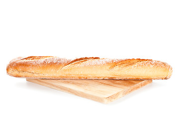Image showing baguette on the wooden board