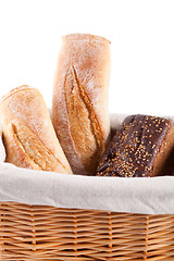 Image showing fresh bread in a basket