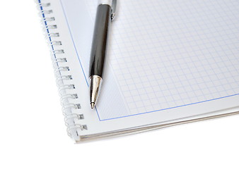 Image showing Pen and diary on white background