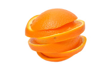 Image showing Sliced orange closeup