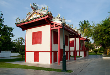 Image showing Chinese style buildings at the Bang Pa In Palace, Thailand