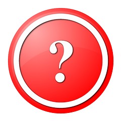 Image showing red question mark round button