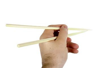 Image showing Hand with Chopsticks