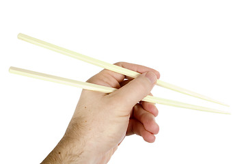 Image showing Hand with Chopsticks