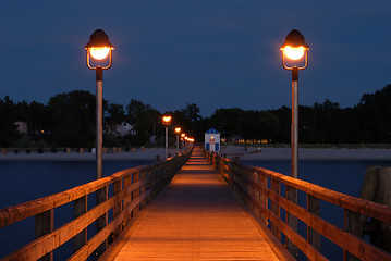 Image showing Pier at night