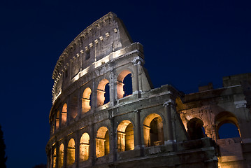 Image showing Coliseum at night