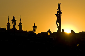 Image showing Sunset in Prague