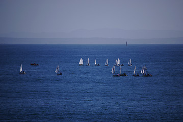 Image showing Sailing school